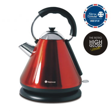 hopewell 1.7L 復古電熱水壺 (紅色)